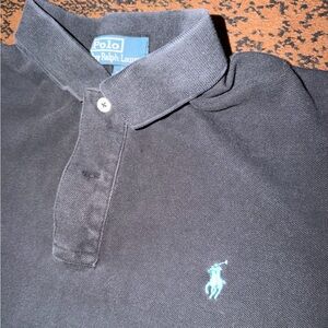Polo by Ralph Lauren Black Polo Shirt with Blue Logo